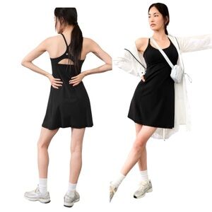 NWT Athleta Vital Mini Dress In Black Size Medium